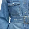 Denimskjorte med bælte