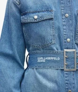 Denimskjorte med bælte