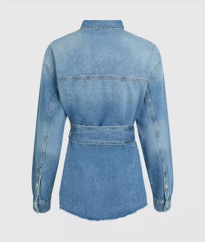 Denimskjorte med bælte