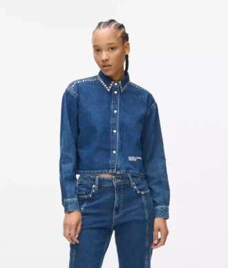 Denimskjorte med nitter