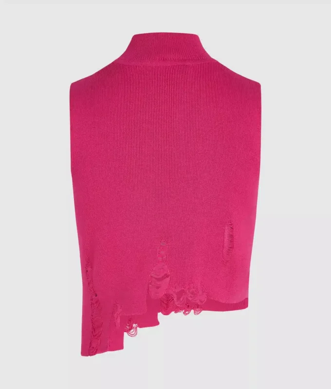 Distressed strikket top