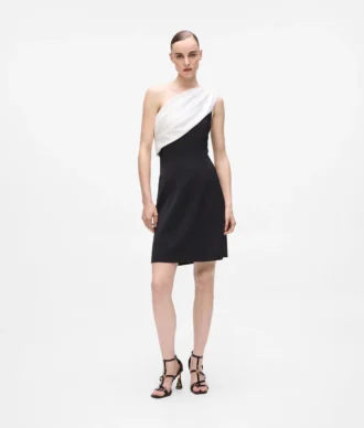 Drapéreret one-shoulder kjole