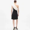 Drapéreret one-shoulder kjole