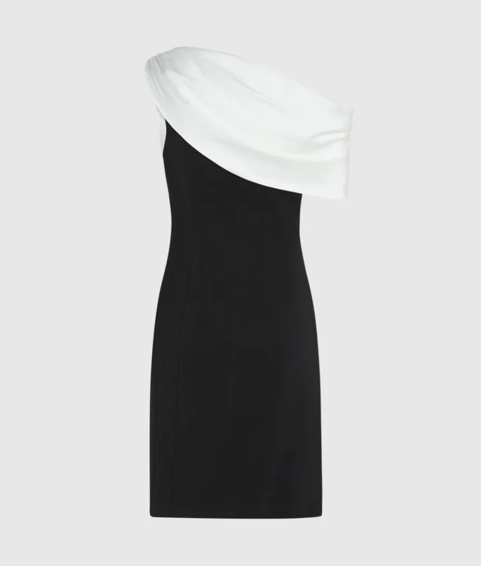 Drapéreret one-shoulder kjole