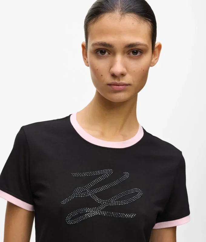 Eksklusiv Autograph T-shirt med rhinestones