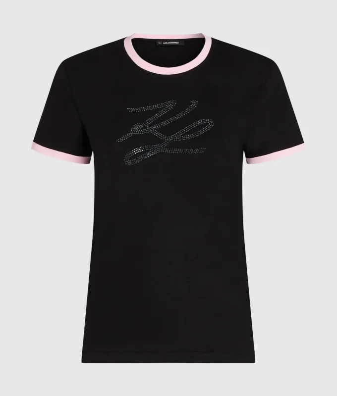 Eksklusiv Autograph T-shirt med rhinestones