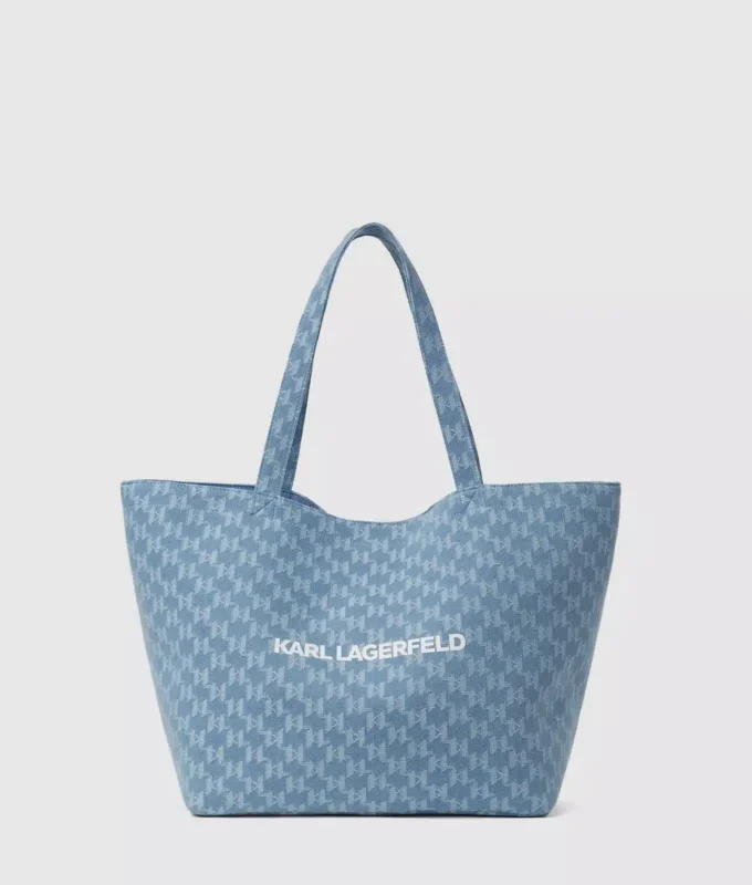 Eksklusiv Monogram-denim-shopper