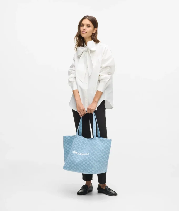 Eksklusiv Monogram-denim-shopper