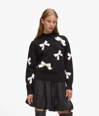 Eksklusiv sweater med sløjfe