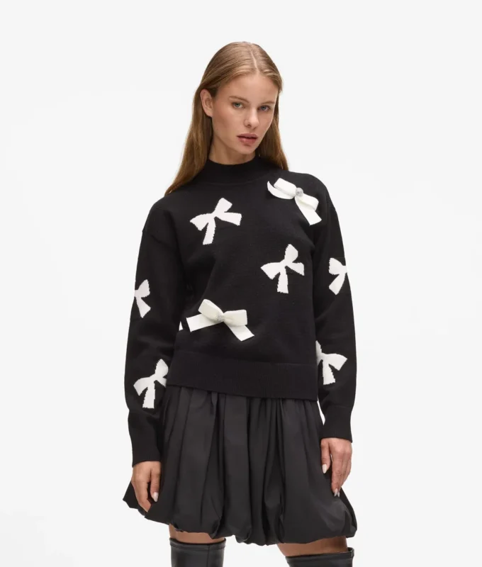 Eksklusiv sweater med sløjfe
