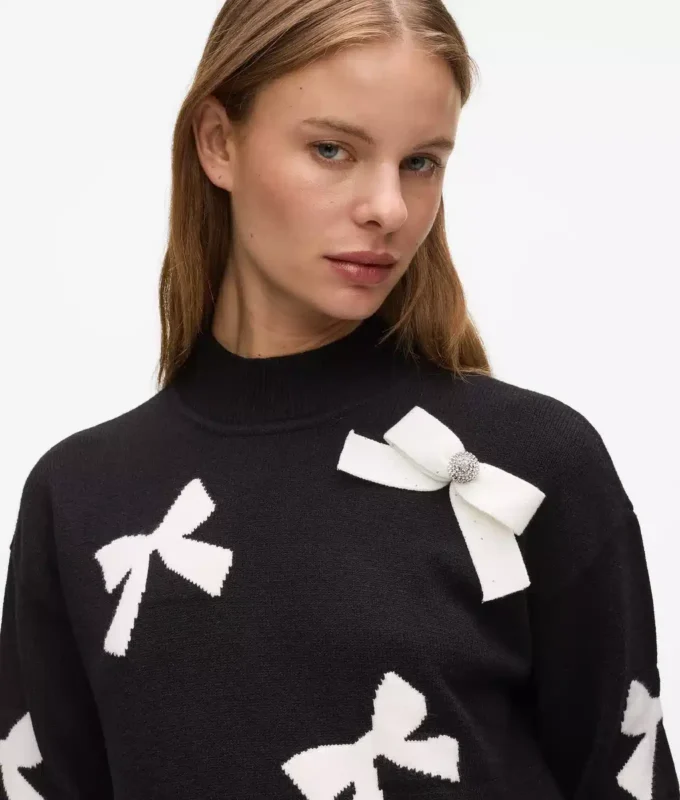 Eksklusiv sweater med sløjfe
