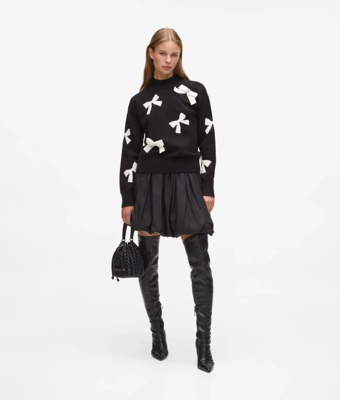 Eksklusiv sweater med sløjfe