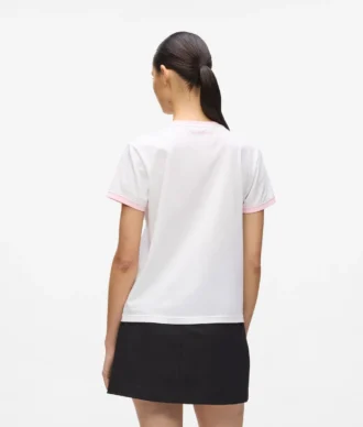 Eksklusiv T-shirt med rhinestone-logo