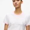 Eksklusiv T-shirt med rhinestone-logo
