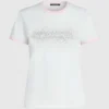 Eksklusiv T-shirt med rhinestone-logo