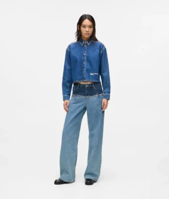 Farveblokerede, afslappede jeans