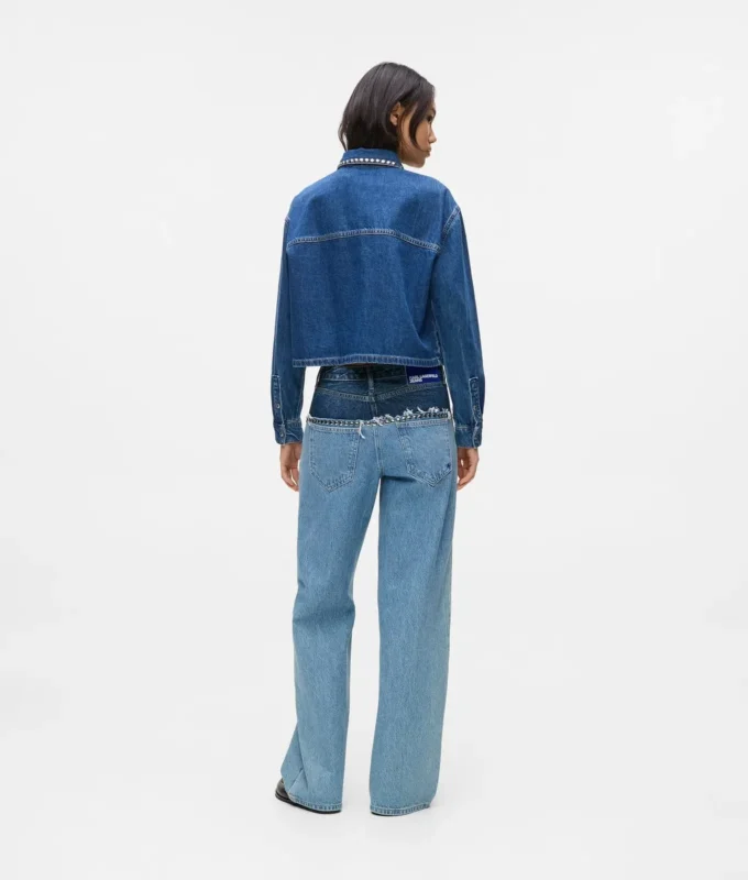 Farveblokerede, afslappede jeans