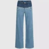 Farveblokerede, afslappede jeans