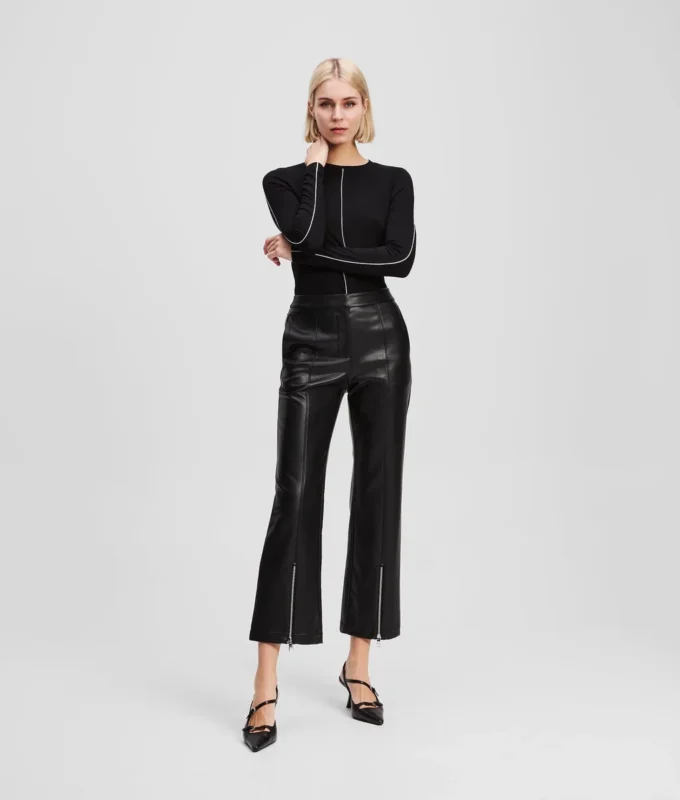 FAUX-LEATHER PANTS