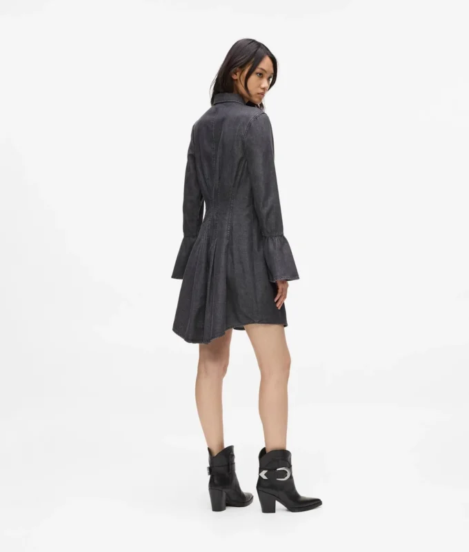 Flared denimkjole