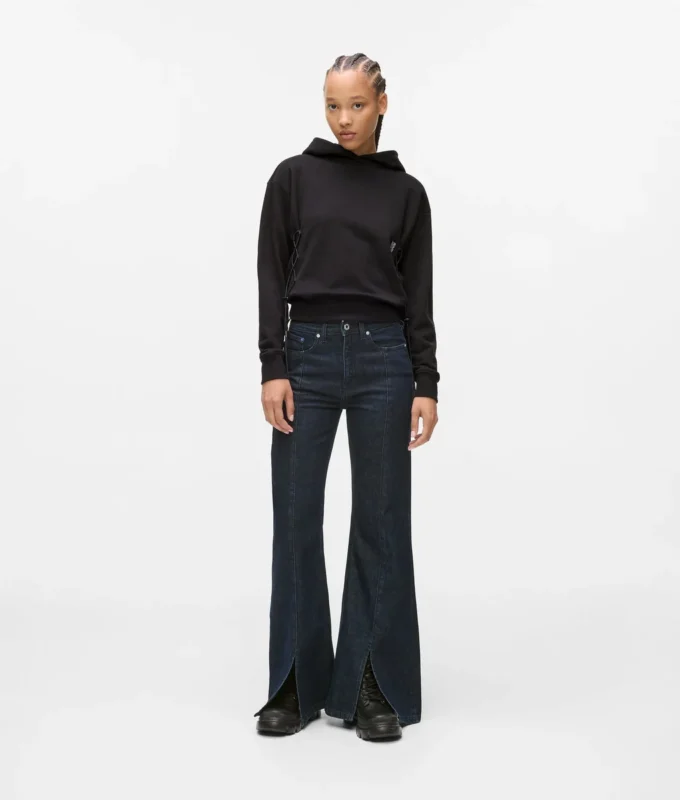 Flared jeans med split-hem