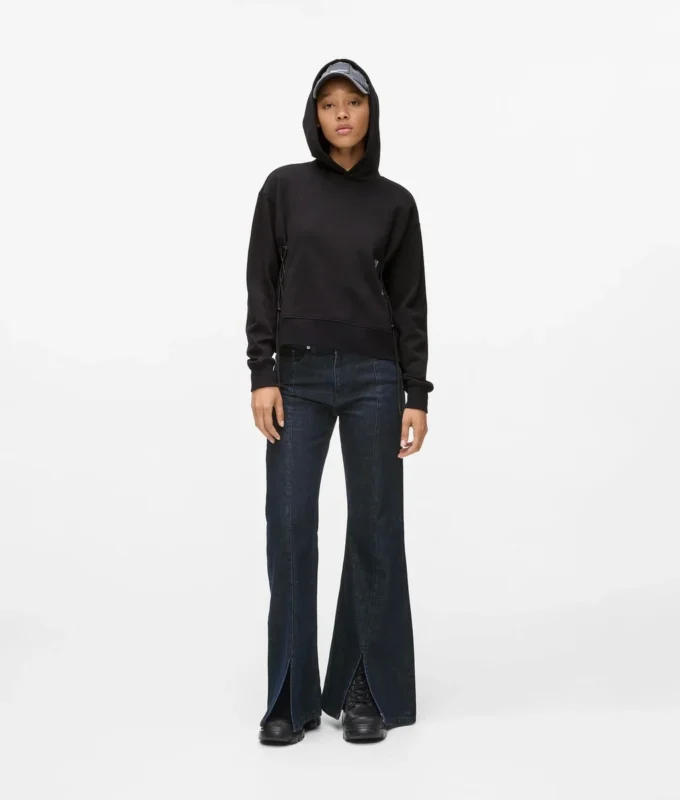 Flared jeans med split-hem