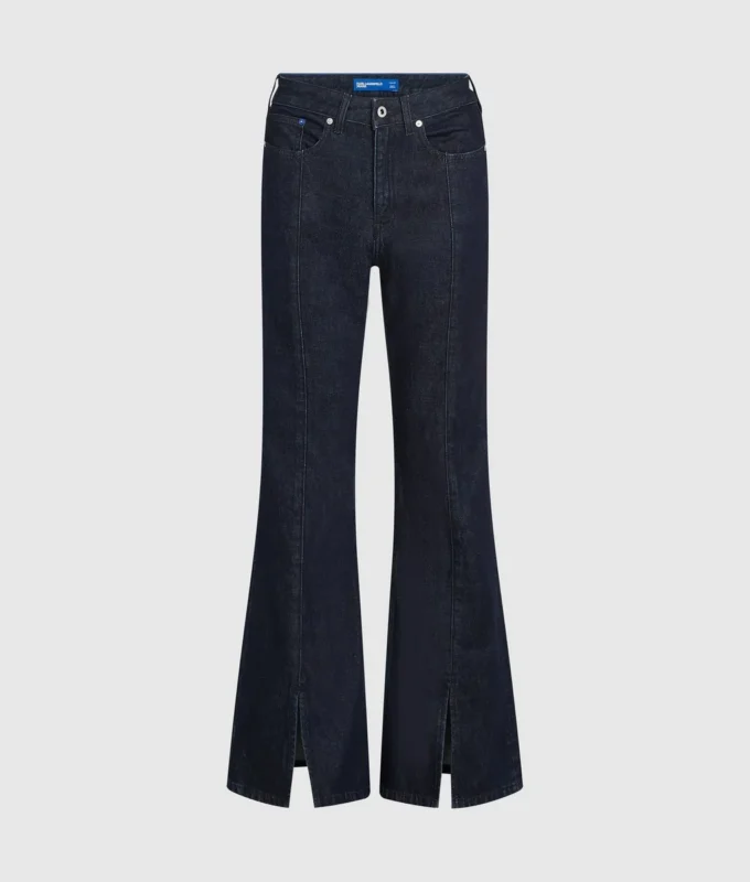Flared jeans med split-hem