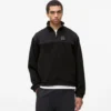 Fleece-sweatshirt med halv lynlås