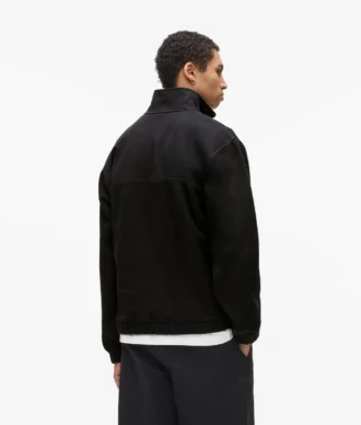 Fleece-sweatshirt med halv lynlås