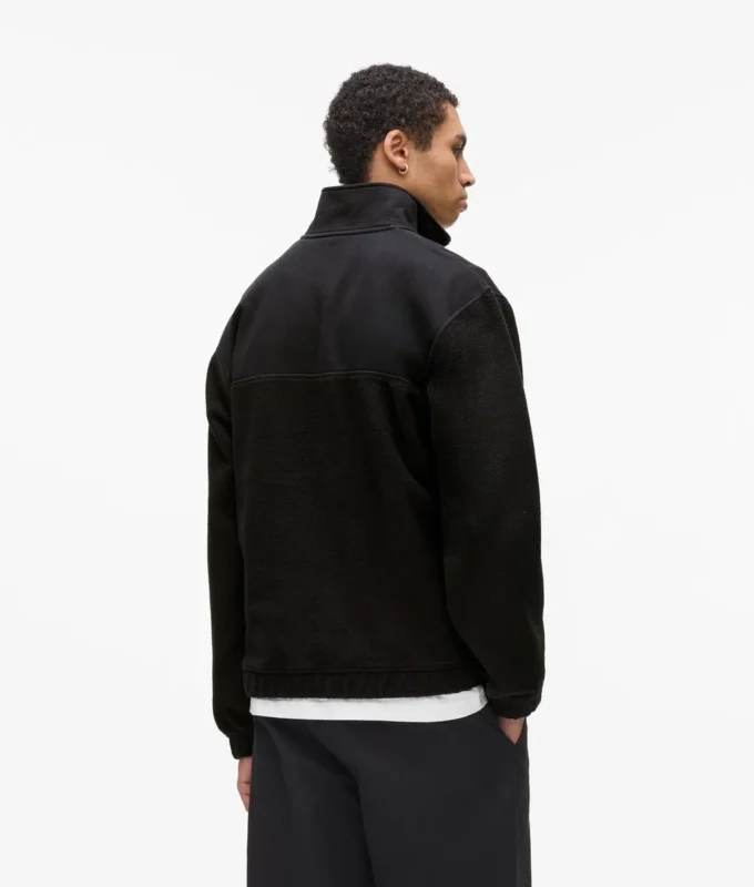 Fleece-sweatshirt med halv lynlås