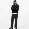 Fleece-sweatshirt med halv lynlås