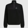 Fleece-sweatshirt med halv lynlås