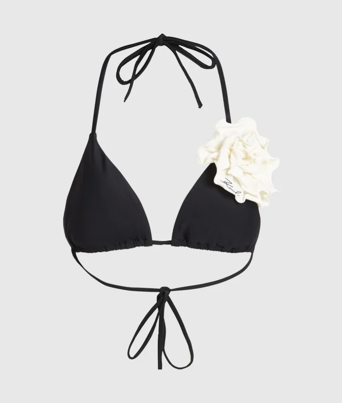 FLOWER TRIANGLE BIKINI TOP