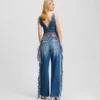 FRINGED RELAXED JEANS