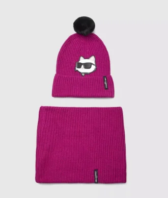 Gavesæt med hue og snood til piger