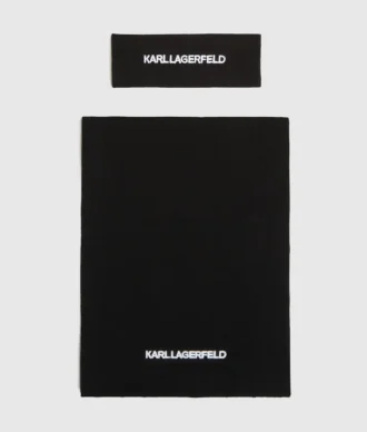 Gavesæt med logo-pandebånd og tørklæde
