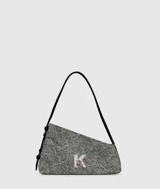 Geo denim skuldertaske