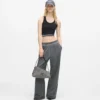 Geo denim skuldertaske
