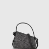 Geo mini crossbody-taske i denim