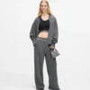 Geo mini crossbody-taske i denim