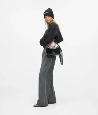 Glansfuld mini hobo-taske