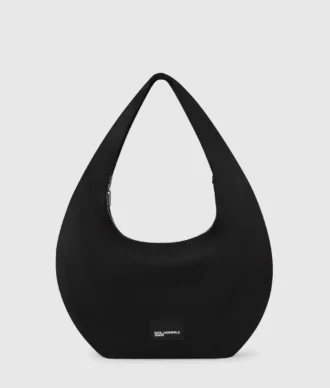 Glansfuld nylon hobo-taske