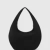 Glansfuld nylon hobo-taske