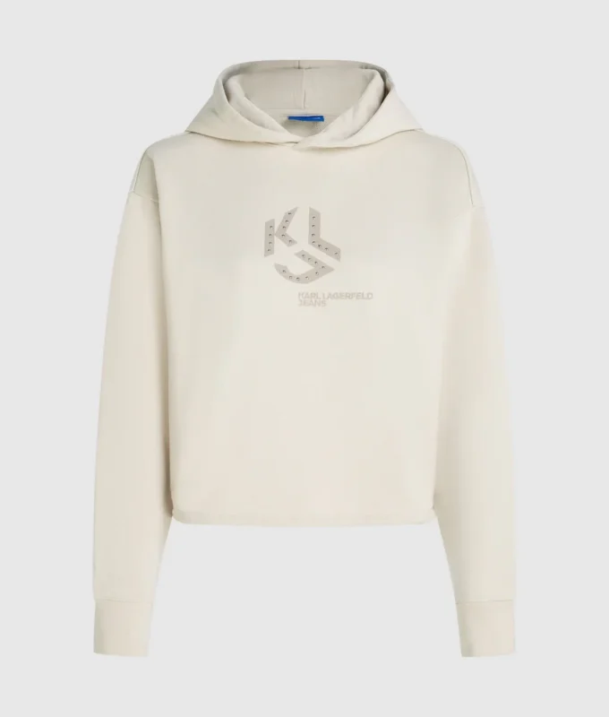 Hættetrøje med monogram og nitter