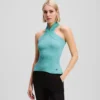 HALTERNECK STRIKKET TOP