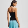 HALTERNECK STRIKKET TOP