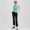 HALTERNECK STRIKKET TOP