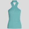 HALTERNECK STRIKKET TOP