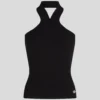 HALTERNECK STRIKKET TOP