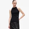 Halterneck-top med rhinestones